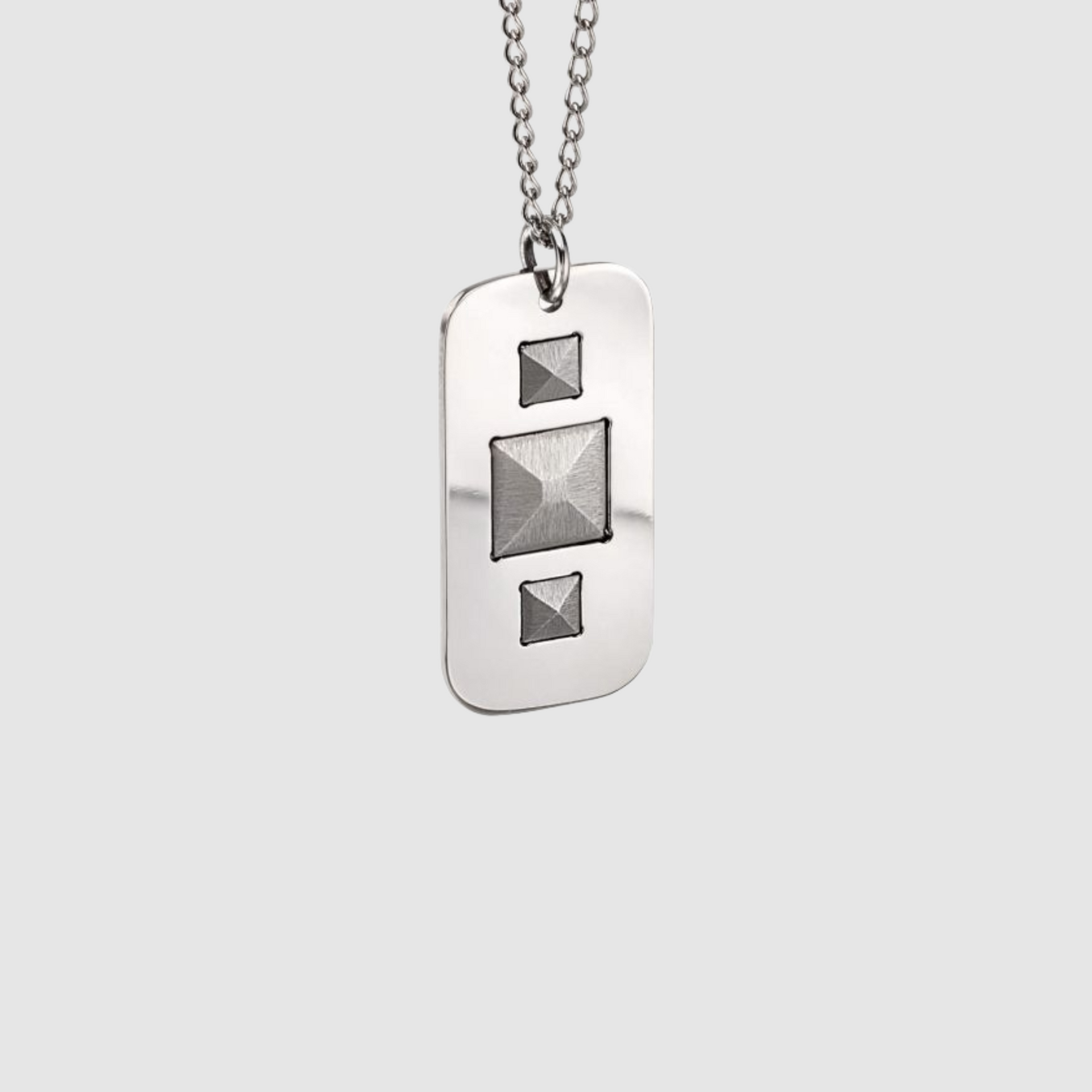 Raised Pyramid Dog Tag Pendant