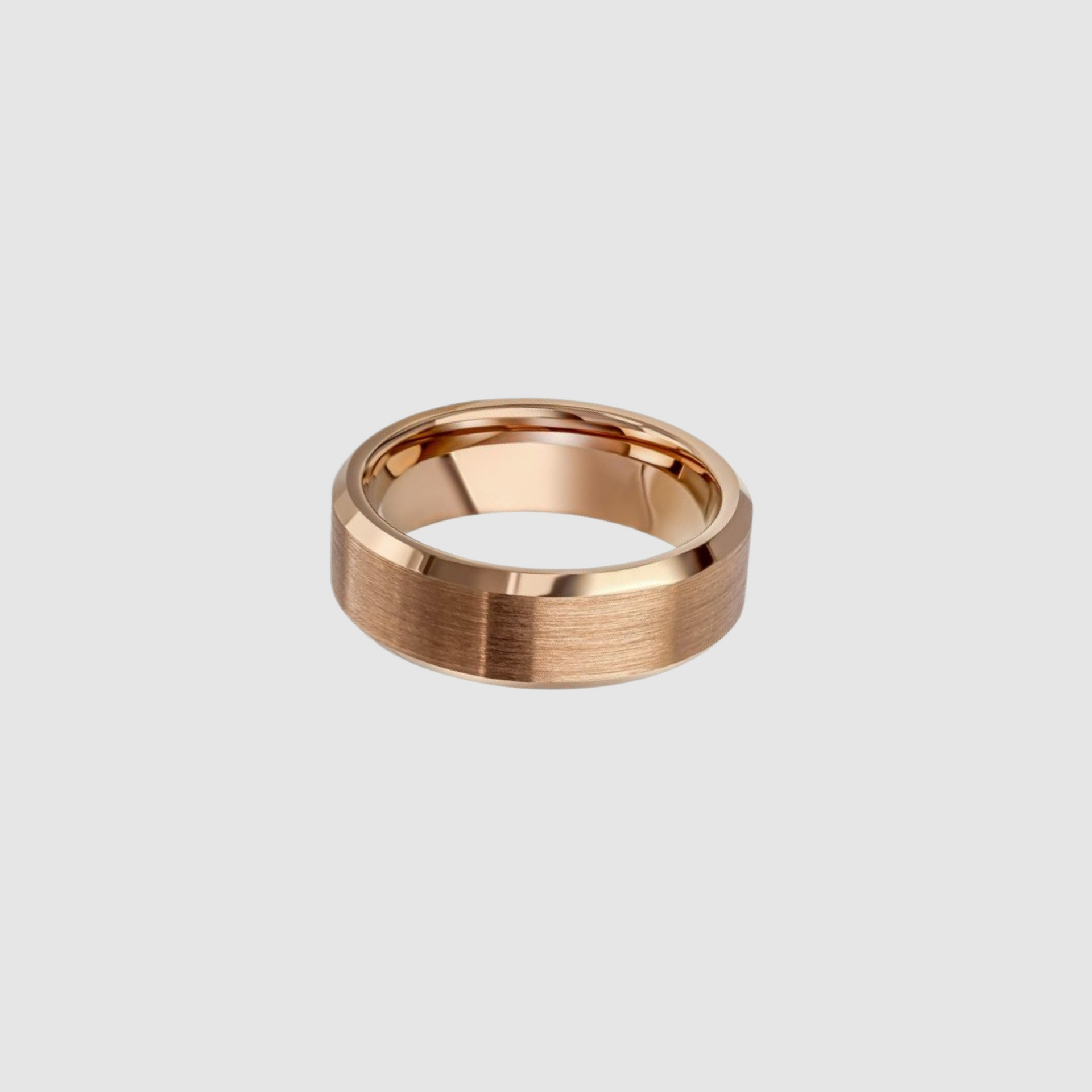 Brushed Coffee Plated Tungsten Ring