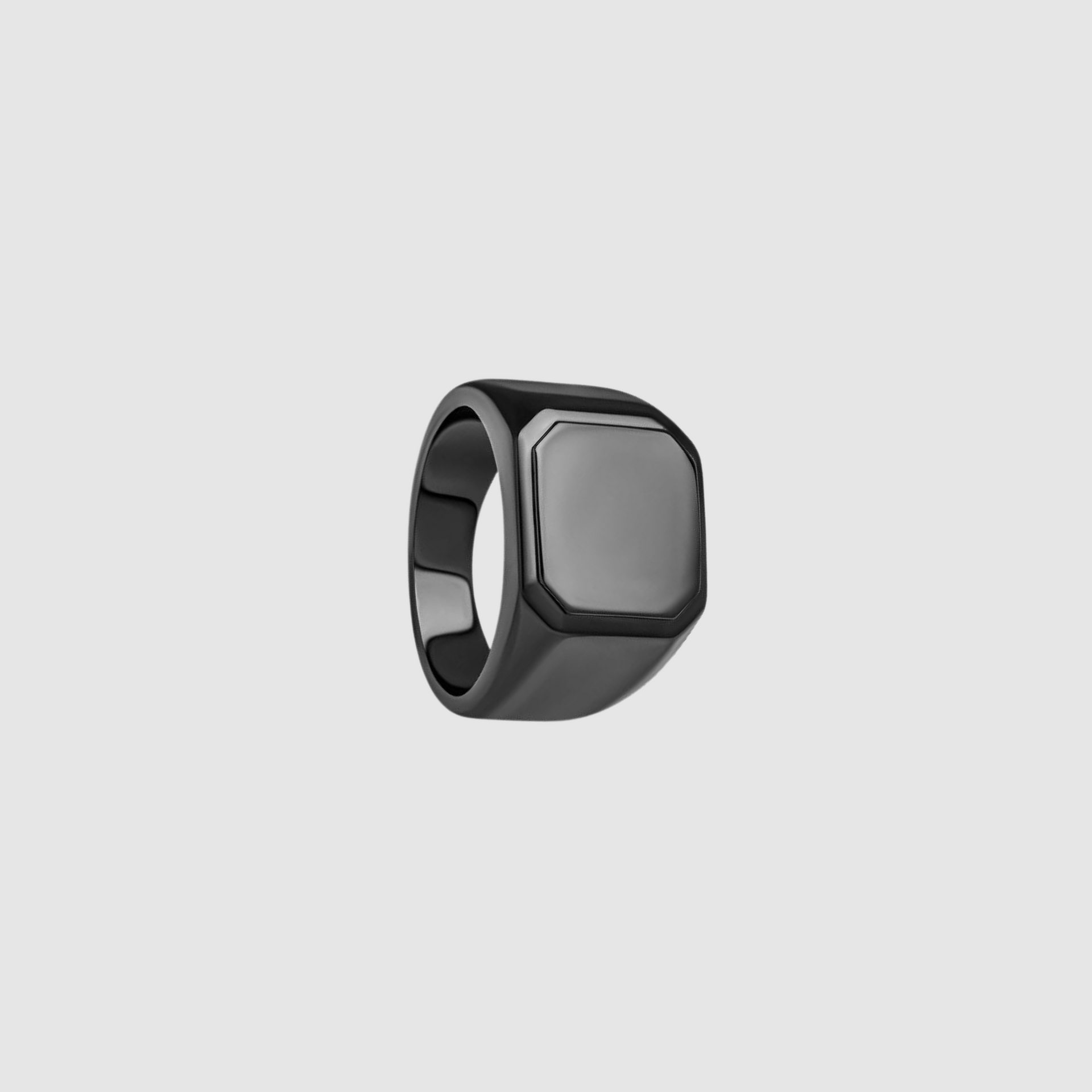 Gunmetal Plated Square Signet Ring