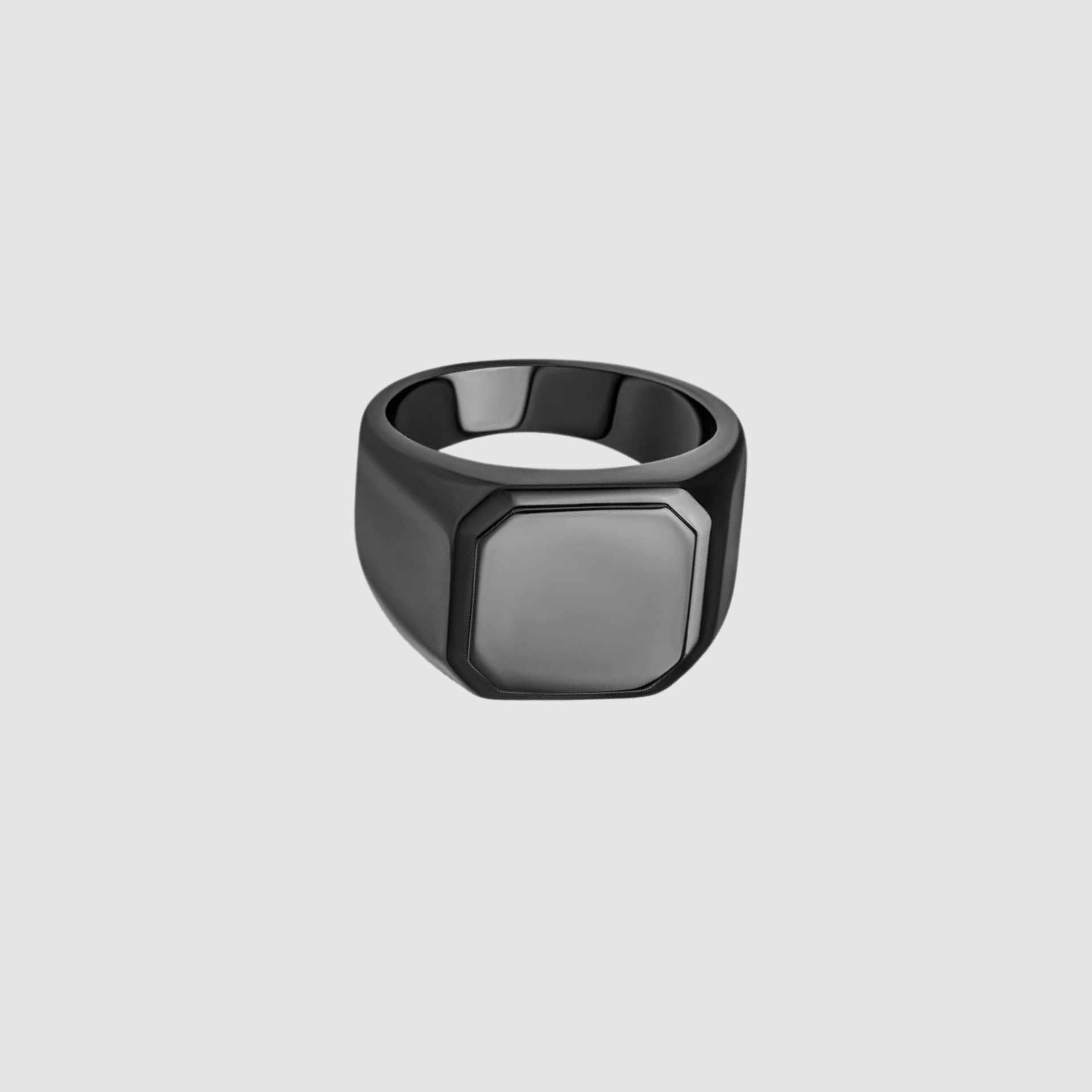 Gunmetal Plated Square Signet Ring