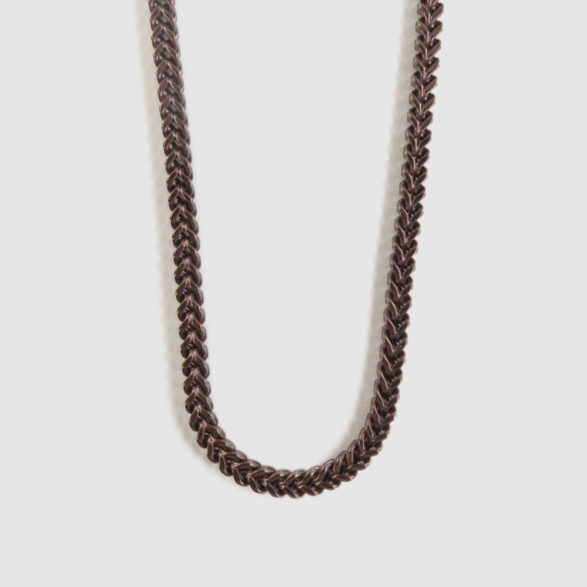 Coffee Plated Box Chevron Chain