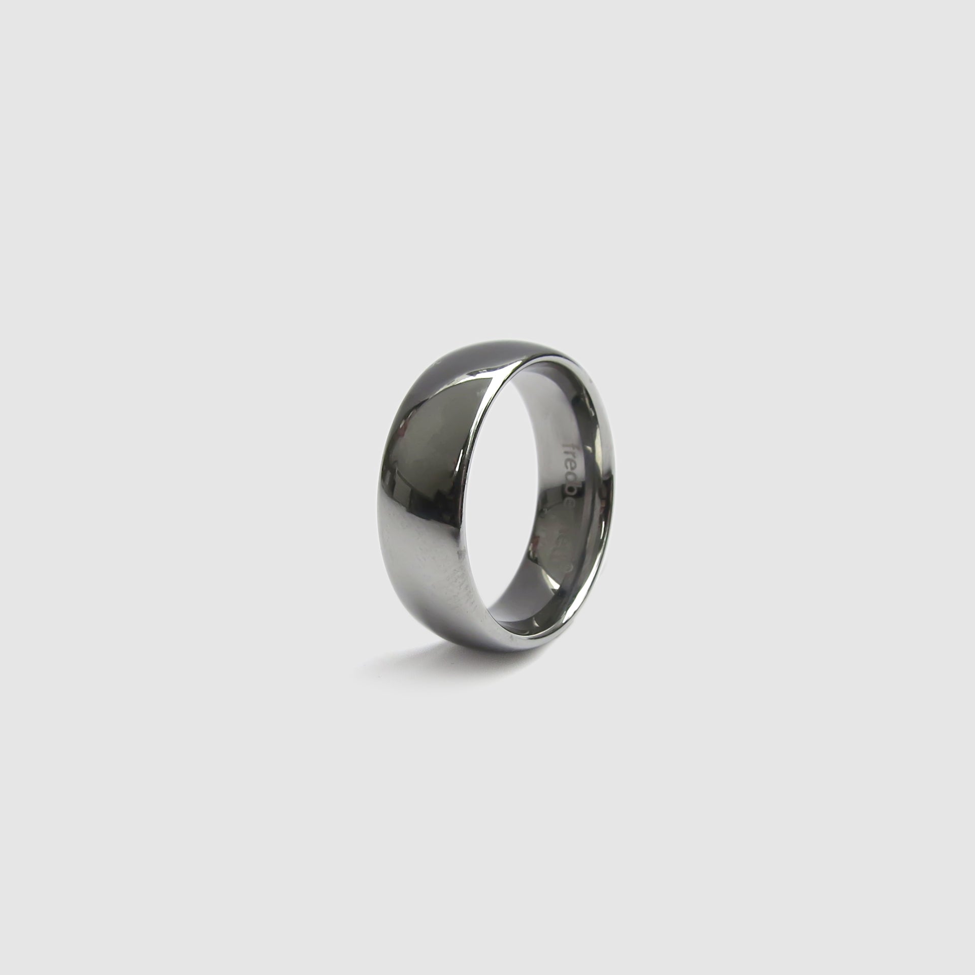 Silver Polished Tungsten Ring
