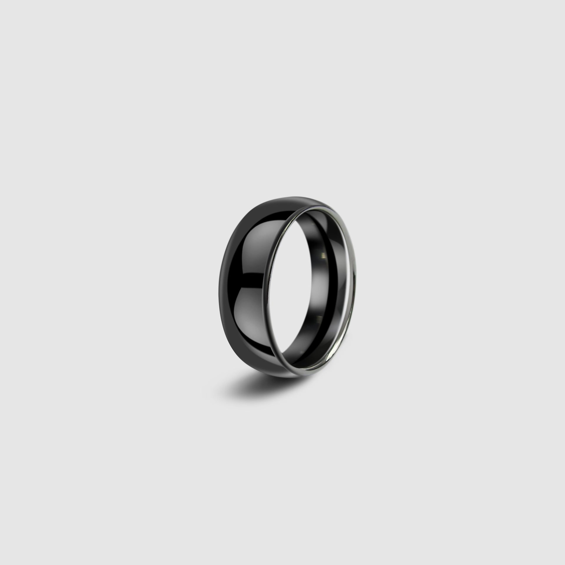 Black Plated Tungsten Ring