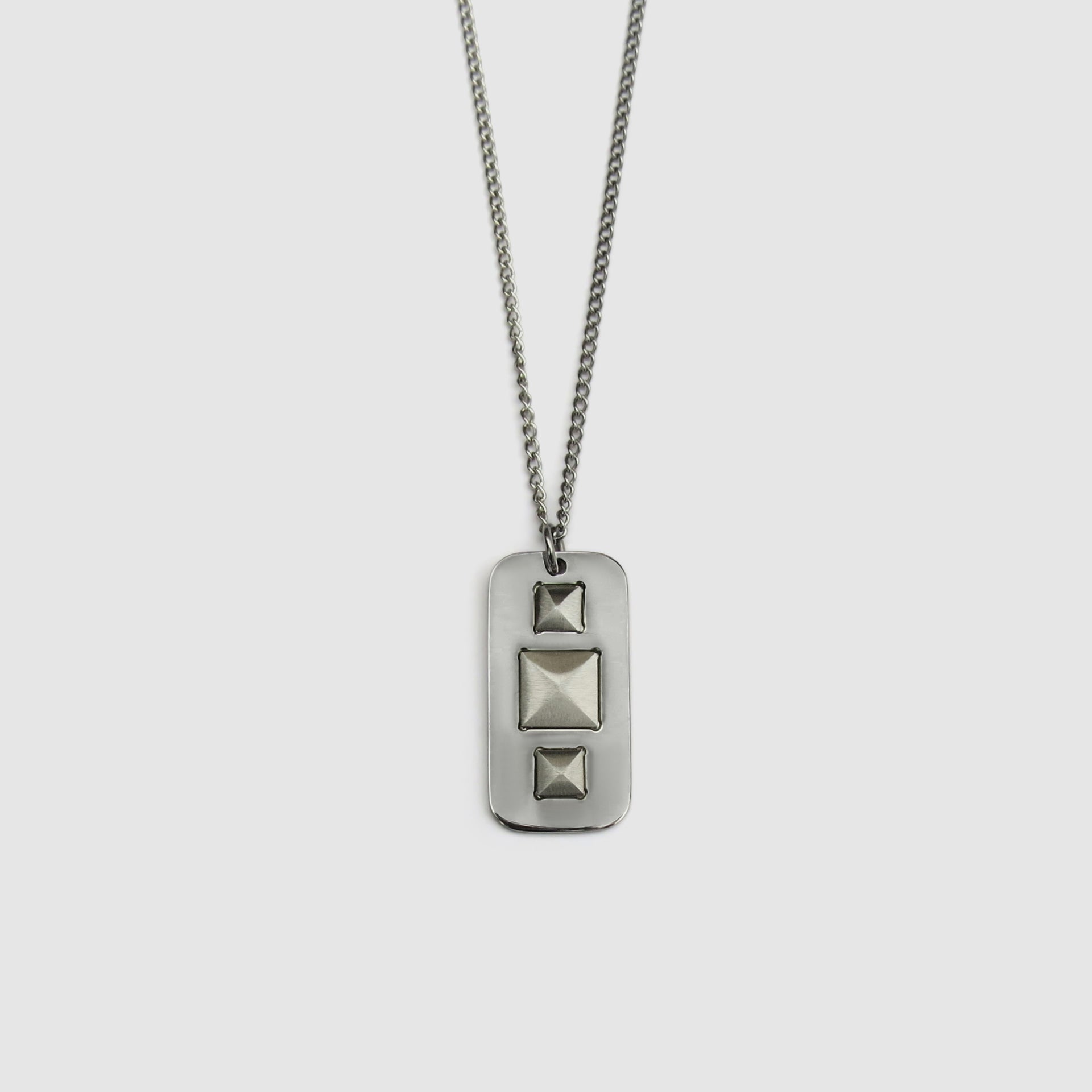 Raised Pyramid Dog Tag Pendant