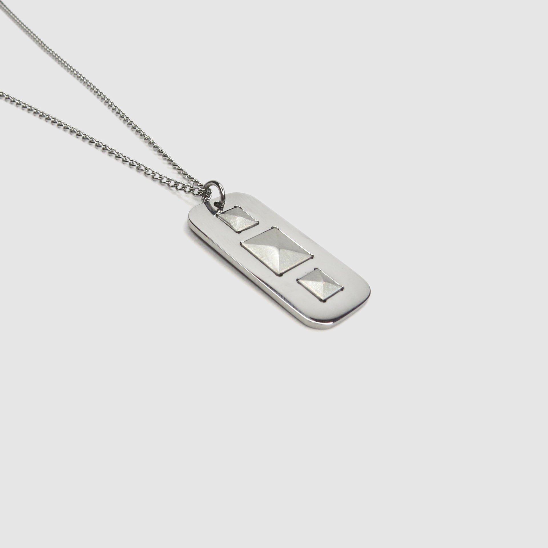 Raised Pyramid Dog Tag Pendant